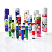 Tube d'emballage en aluminium-plastique laminé pour chewing-gum, 12,7-35 mm, avec bouchon à vis, impression UV, personnalisation du logo