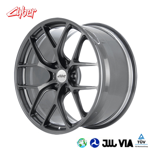 Rines Forjados Ligeros HR E R161 <span class=keywords><strong>de</strong></span> 6 Birlos en Gris Carbón Brillante para Benz, BMW, Audi, VW, Porsche, Ford, Chevrolet, Buick, Cadillac, Lincoln - Product Image 1