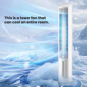 พัดลมตั้งพื้นแบบทาวเวอร์ 75W ปลั๊ก EU พร้อมถังน้ำ 3 ลิตร ควบคุมด้วยรีโมท/ระบบกลไก 3 ระดับความเร็ว เหมาะสำหรับบ้านและสำนักงาน - Product Image 2
