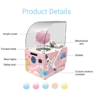 Distributore Automatico di <span class=keywords><strong>Zucchero</strong></span> Filato Multifunzione per Centri Commerciali, con Decalcomania Cartoon Sostituibile, Compatibile con Vari Gusti di <span class=keywords><strong>Zucchero</strong></span> - Product Image 2