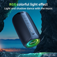 Enceinte Karaoké Portable ZEALOT M2 5.4 avec 2 Microphones Sans Fil V5.4, Lumière RGB, Étanche, Extérieur, 8W, 2000mAh, Prise en Charge TF