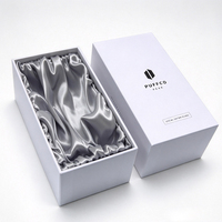 Boîte cadeau rigide de luxe avec logo personnalisé, boîte d'emballage haut de gamme doublée de satin pour parfums, bijoux, cosmétiques, petits cadeaux, vente en gros