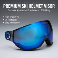 Visera Óptica Personalizada para Casco de Esquí con Lentes Polarizadas que Cambian de Color, a Prueba de Viento, con Cierre Rápido, para Todas las Estaciones