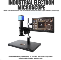 Microscope numérique HD 4800W 1080P avec vidéo en temps réel SS-033 et éclairage spiralé à intensité variable pour l'inspection de cartes PCB, de pièces de monnaie et de composants de précision