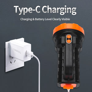 Lampe de <span class=keywords><strong>Recherche</strong></span> LED à Charge Solaire, Projecteur Haute Puissance, Rechargeable Longue Durée, Lampe Torche LED Portative - Product Image 2