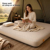 Matelas gonflable en PVC extensible de 20 cm avec pompe à air intégrée ; Nouveau lit d'appoint pour le camping en plein air et la maison ; Entièrement gonflable