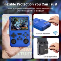 Étui de protection pour R36S, coque en silicone souple 360 °   Étui de protection antichute pour console de jeu portable R36s, accessoires, étui en silicone