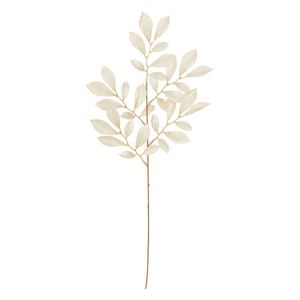RAMO CON FOGLIE METALLIZZATE BEIGE ALTEZZA 74CM - Product Image 1