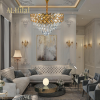 Lustre en cristal moderne et luxueux pour hôtels, villas, salons, restaurants et bars, pour hall d'entrée, escaliers et design d'intérieur