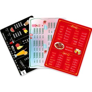 Cetak Digital PVC Laminasi A3/A4 Menu Makan & Daftar Harga Kustom Model Lipat