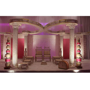 Cristal mariposa boda Mandap lujo elegante decoración moderna portátil boda Mandap de Malasia cristal fibra Mandap - Product Image 1