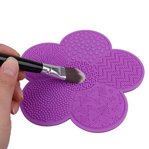 Effectively Remove Cosmetic Residues Make Brush Cleaner Pad <b>Silicone</b> Gel Makeup Brush Scrubber Suction Cup <b>Tool</b> for Cleaning - Product Image 1