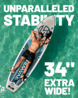 Tabla de Paddle Surf Inflable Ultraligera de 34'' con Diseño Nuevo de Fábrica, Material Drop Stitch, para Pesca y Surf