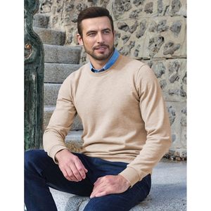 FOXA Men's <b>Wool</b> Blend Sweater Classic Crew Neck Casual Fall Wear Standard Thickness Regular Sleeve - Product Image 4