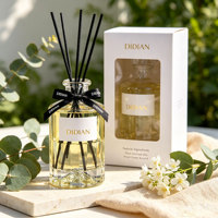 Nouveau design – Bouteille diffuseur d'arômes en verre volcanique de 100 ml, 250 ml, 500 ml pour huiles essentielles et parfums, avec bâtonnets diffuseurs