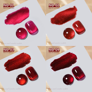 Esmalte de <span class=keywords><strong>Uñas</strong></span> en Gel Ojo de Gato Rojo Rubí, Gel Magnético de 7.5ml, Semipermanente, Removible con Acetona, Barniz Brillante UV LED, Manicura Ojo de Gato - Product Image 1