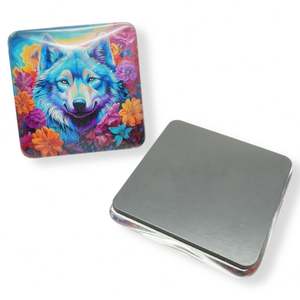 High Quality Crystal Clear 3D <b>Glass</b> <b>Dome</b> Souvenir Three-Dimensional Magnet - Product Image 3