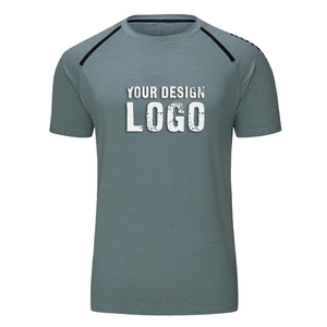 T-shirt pour homme en polyester respirant et à séchage rapide, coupe ajustée décontractée pour l'été, idéal pour la course à pied, la salle de sport et le sport, faible MOQ, personnalisable - Product Image 4