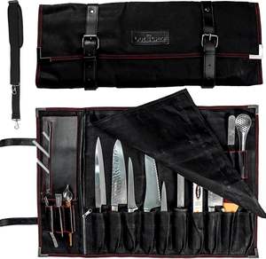 Muestra Gratuita, Bolsa de Herramientas de Viaje Personalizada, Bolsa de Lona Encerada para Cuchillos, Bolsa de Herramientas Plegable, Mochila de Chef, Bolsa Enrollable para Cuchillos - Product Image 1