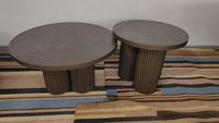 Table à manger ovale moderne convertible en bois MDF personnalisée pour l'ameublement de la maison