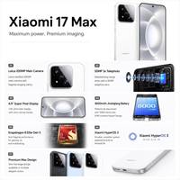 Xiaomi 17 Max 5G Version Originale, Batterie Massif 8000mAh, Snapdragon 8 Elite Gen 5, 1 To, 16 Go, Appareil Photo Leica 200MP, Téléphone 6.9" 2K