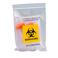 Sacs de transport de liquides à fermeture éclair autoclavables en LDPE de haute qualité, sur mesure, pour déchets biologiques dangereux, estampés à chaud, XiMan