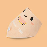 Bib Bayi Sekali Pakai Katun Bermotif Kartun Hewan, Bib Makan Tenun Persegi Panjang Warna Pink Biru Putih Beige untuk Kamar Bayi