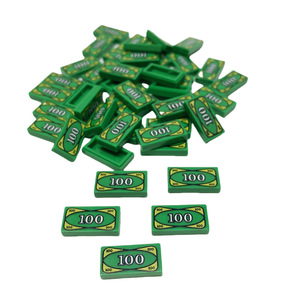 Sıcak satmak 100 adet/torba para dolar nakit tuğla Mini şekil aksesuarları baskılı 1x2 kiremit yapı taşı oyuncak - Product Image 4