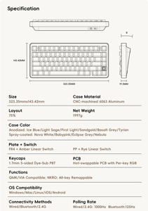 Evo75 Bộ bàn phím nhôm CNC 75% độc quyền cho các nhà phân phối: qmk/VIA, đa OS, giá số lượng lớn - Product Image 6