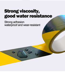 PVC防水亚克力胶单面压敏警示胶带，用于地板危险区域标记 - Product Image 4