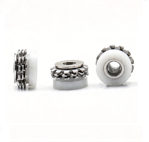 Ensemble écrou de blocage antidérapant personnalisé avec corps en nylon, filetage interne et rondelles <span class=keywords><strong>à</strong></span> ressort multi-étoiles dentelées - Product Image 2