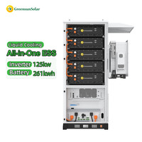 OEM 125KW Solis Hybride Onduleur Solaire Triphasé 261KWH 832V Armoire de Batterie LiFePO4 à Refroidissement Liquide avec Communication CAN