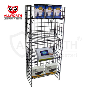 Nhà phân phối bắt mắt có thể điều chỉnh sáng tạo Trọng lượng nhẹ với Hooks hiển thị sàn đứng trường hợp - Product Image 4