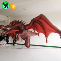 Décoration de scène réaliste Dragon gonflable Dragon suspendu personnalisé Réplique de dragon gonflable A5373