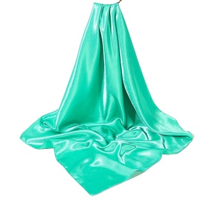 Pañuelo de Seda de Morera Floral Rosa Personalizado de 90 cm, Pañuelo Cuadrado Grande con Estampado de Hojas Naranjas para Hijab Musulmán y Coletero - Product Image 6