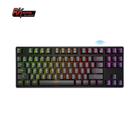 Real Kludge-Teclado mecánico portátil para juegos, venta al por mayor, RK987, oficina, rgb, programable, compacto, ergo tastiera, inalámbrico, pc