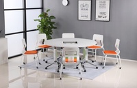 Modern Design Stapelbare Armloze Kantoorstoel Met Wielen Mesh Receptie Stoelen Voor Conferentielobby Voor School Wachtkamer