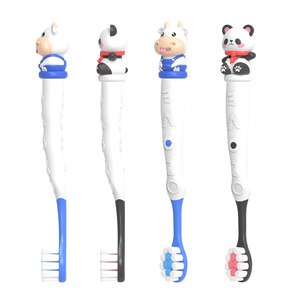 Nuevo diseño Animal vaca Tigre Panda León forma niño cepillo de dientes para chico lindo cepillo de dientes Animal cepillo de dientes para niños cepillo de dientes - Product Image 4