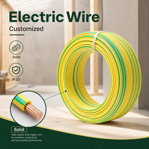 <span class=keywords><strong>Cable</strong></span> Eléctrico de PVC de un Solo Núcleo de 1.5mm, 2.5mm, 4mm, 6mm, 10mm para Cableado Doméstico, Precio de <span class=keywords><strong>Cable</strong></span> para Construcción, PVC Personalizado - Product Image 1