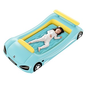 Children Inflatable Car Bed 202x115x57cm Flocked PVC Portable Air Mattress For Kids Indoor Play - Product Image 1