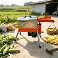 Mini-débrouilleuse de maïs domestique 300 kg/h en acier inoxydable, petite décortiqueuse de maïs portable pour la maison et la ferme