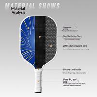 Ensemble de raquettes de pickleball portables en fibre de carbone certifiées US, durables, écologiques, à structure alvéolée, pour l'entraînement des enfants - Meilleures ventes