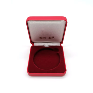 Caja de almacenamiento de monedas de cuero con logotipo personalizado Caja de embalaje de medallas de alta calidad - Product Image 3