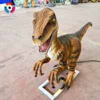 Modèle de Velociraptor Animatronique Réaliste de 1,45 m de Longueur - Dinosaure Mécanique à Mouvements Flexibles pour ZOO Intérieur et Exposition en Centre Commercial