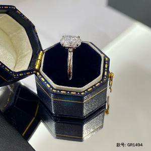 18K Ouro Branco Diamante Anel De Casamento Oval Cut Lab Grown Promessa De Noivado De Diamante e Anel De Aniversário Para Ocasiões Especiais - Product Image 5