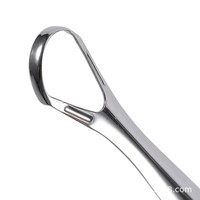Grattoir lingual en acier inoxydable en forme de U avec nettoyant pour la langue pour la mauvaise haleine et les soins bucco-dentaires