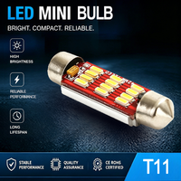 Bombilla LED T11 Canbus 4 LEDs 2835SMD 12/24V para Interior, Sin Error, para Instrumentos y Matrícula