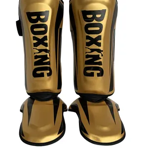 사용자 정의 새로운 Muaythai 전투 훈련 다리와 발등 두꺼운 보호 장비 MMA 무술 킥 복싱 신 Padsxing 신 가드