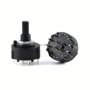 RS26 1 2 3 4 Pole Position 12/6/4/3 PCB Plug-in Board Adjustable <b>Switch</b> Handle Length 15MM/20MM Rotary <b>Switch</b> Band Selector - Product Image 5