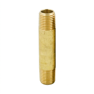 Conexión de latón pulido de alta presión para tubería larga, tipo niple, soldable, en pulgadas, ODM OEM personalizable AOL-09 - Product Image 1